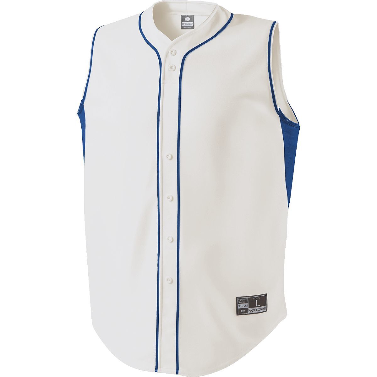 Holloway Fierce Jersey in White/Royal  -Part of the Adult, Adult-Jersey, Baseball, Holloway, Shirts, All-Sports, All-Sports-1 product lines at KanaleyCreations.com