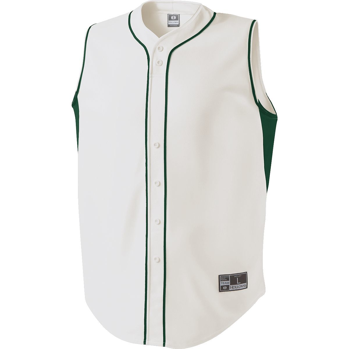 Holloway Fierce Jersey in White/Forest  -Part of the Adult, Adult-Jersey, Baseball, Holloway, Shirts, All-Sports, All-Sports-1 product lines at KanaleyCreations.com