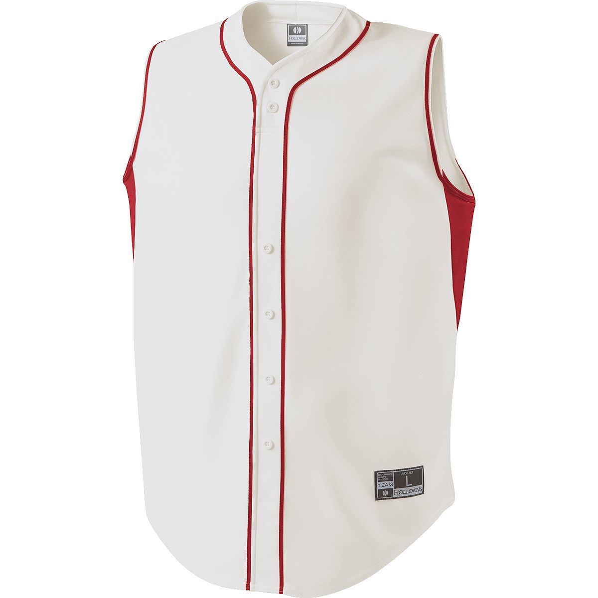 Holloway Fierce Jersey in White/Scarlet  -Part of the Adult, Adult-Jersey, Baseball, Holloway, Shirts, All-Sports, All-Sports-1 product lines at KanaleyCreations.com