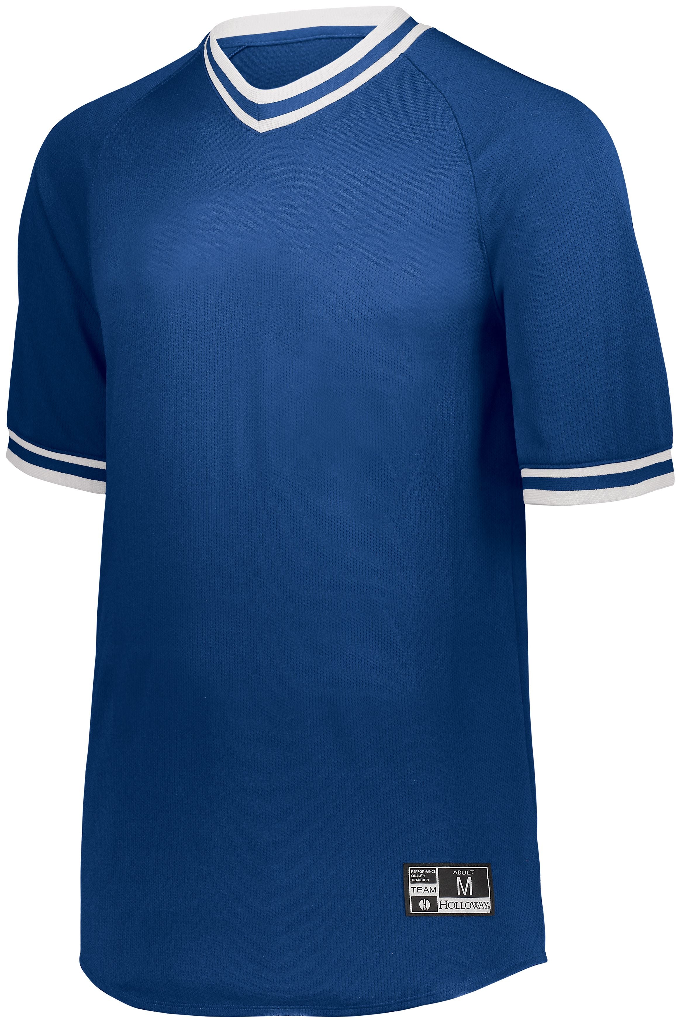 Holloway Youth Retro V-Neck Baseball Jersey in Royal/White  -Part of the Youth, Youth-Jersey, Baseball, Holloway, Shirts, All-Sports, All-Sports-1 product lines at KanaleyCreations.com