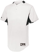 Holloway Youth  Game7 Two-Button Baseball Jersey in White/Black  -Part of the Youth, Youth-Jersey, Baseball, Holloway, Shirts, All-Sports, All-Sports-1 product lines at KanaleyCreations.com