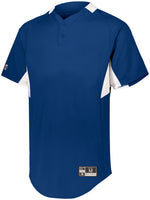 Holloway Youth  Game7 Two-Button Baseball Jersey in Royal/White  -Part of the Youth, Youth-Jersey, Baseball, Holloway, Shirts, All-Sports, All-Sports-1 product lines at KanaleyCreations.com