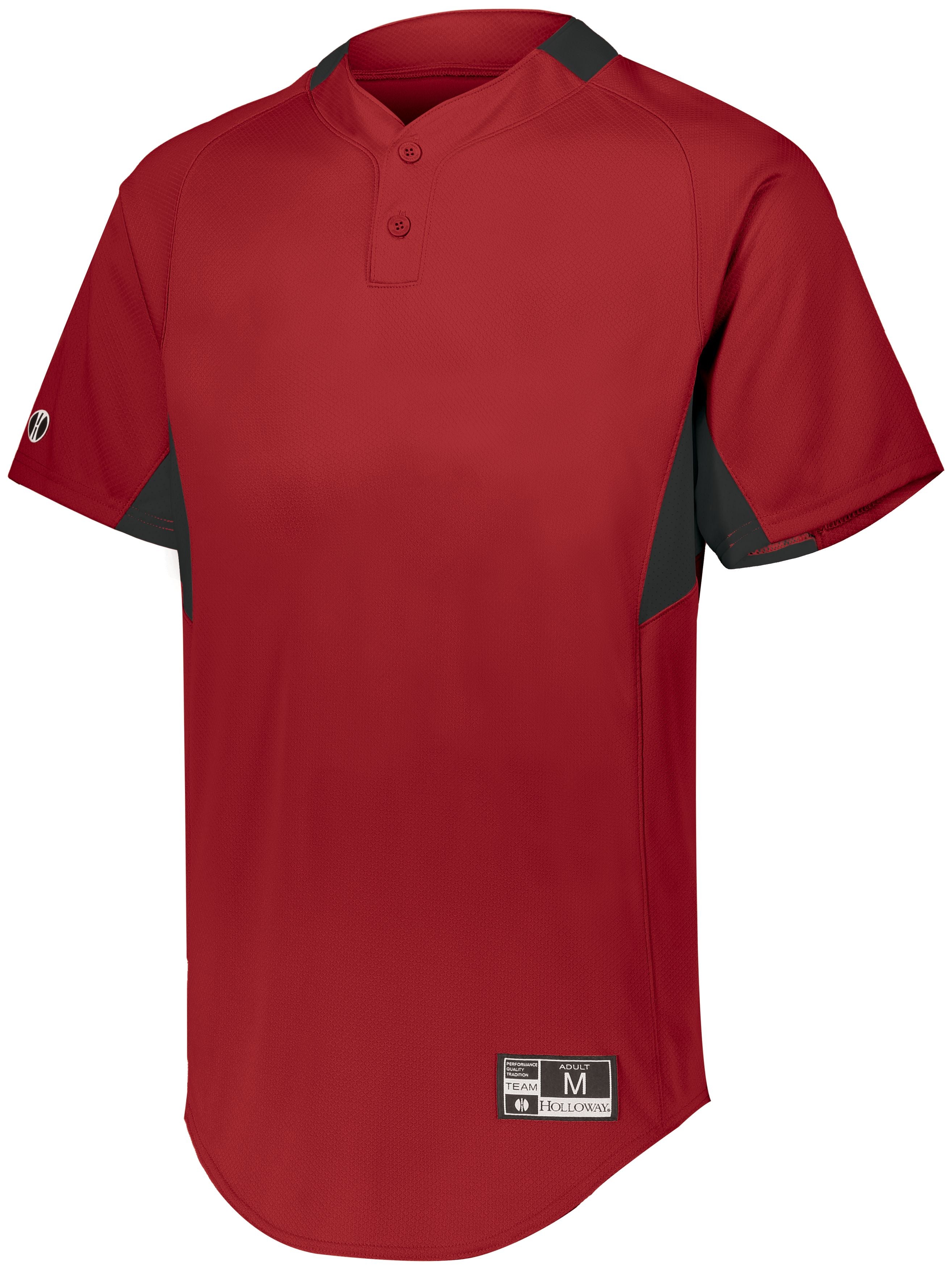 Holloway Youth  Game7 Two-Button Baseball Jersey in Scarlet/Black  -Part of the Youth, Youth-Jersey, Baseball, Holloway, Shirts, All-Sports, All-Sports-1 product lines at KanaleyCreations.com