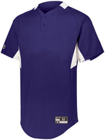 Holloway Youth  Game7 Two-Button Baseball Jersey in Purple/White  -Part of the Youth, Youth-Jersey, Baseball, Holloway, Shirts, All-Sports, All-Sports-1 product lines at KanaleyCreations.com