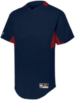 Holloway Youth  Game7 Two-Button Baseball Jersey in Navy/Scarlet  -Part of the Youth, Youth-Jersey, Baseball, Holloway, Shirts, All-Sports, All-Sports-1 product lines at KanaleyCreations.com