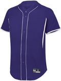 Holloway Youth  Game7 Full-Button Baseball Jersey in Purple/White  -Part of the Youth, Youth-Jersey, Baseball, Holloway, Shirts, All-Sports, All-Sports-1 product lines at KanaleyCreations.com