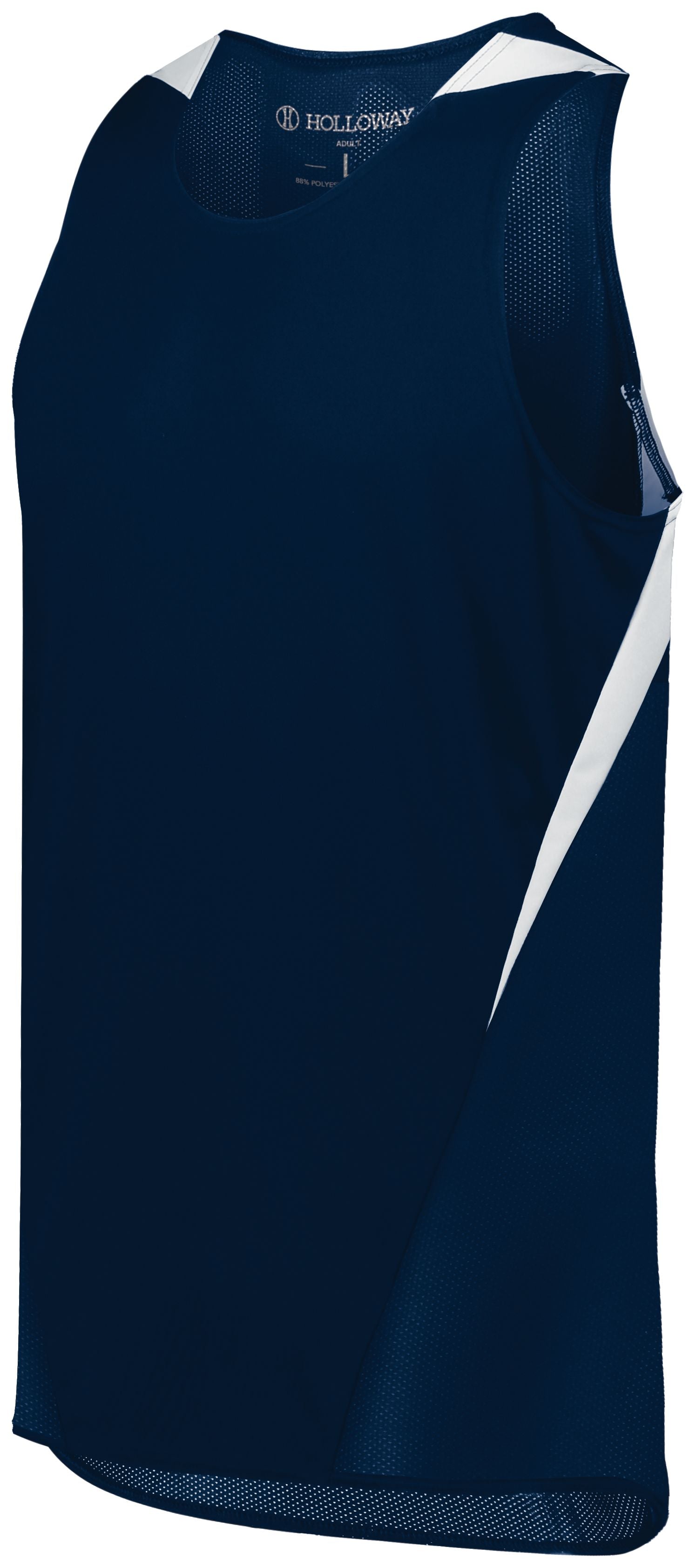 Holloway Youth Pr Max Track Jersey in Navy/White  -Part of the Youth, Youth-Jersey, Track-Field, Holloway, Shirts product lines at KanaleyCreations.com