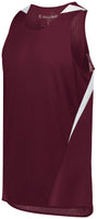 Holloway Youth Pr Max Track Jersey in Maroon/White  -Part of the Youth, Youth-Jersey, Track-Field, Holloway, Shirts product lines at KanaleyCreations.com