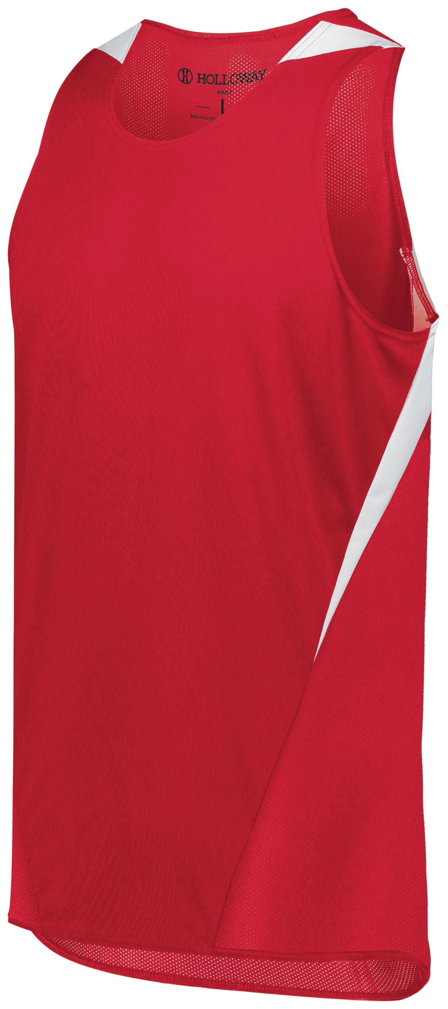 Holloway Pr Max Track Jersey in Scarlet/White  -Part of the Adult, Adult-Jersey, Track-Field, Holloway, Shirts product lines at KanaleyCreations.com