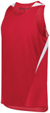 Holloway Youth Pr Max Track Jersey in Scarlet/White  -Part of the Youth, Youth-Jersey, Track-Field, Holloway, Shirts product lines at KanaleyCreations.com