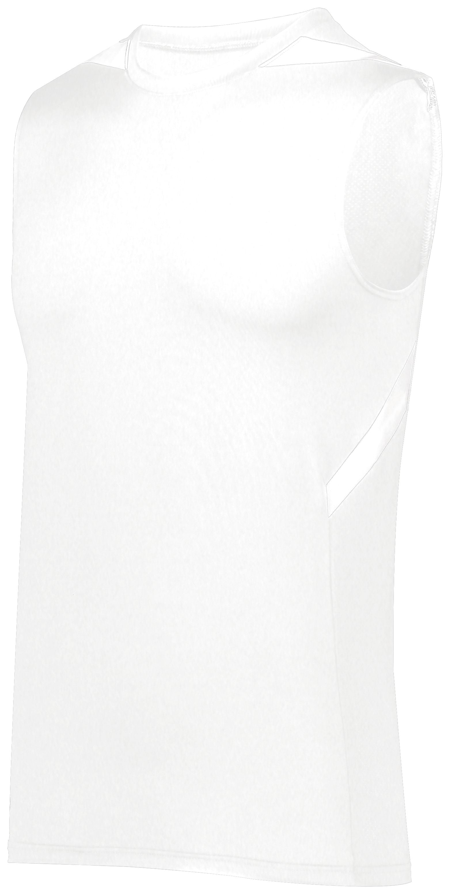 Holloway Pr Max Compression Jersey in White/White  -Part of the Adult, Adult-Jersey, Track-Field, Holloway, Shirts product lines at KanaleyCreations.com