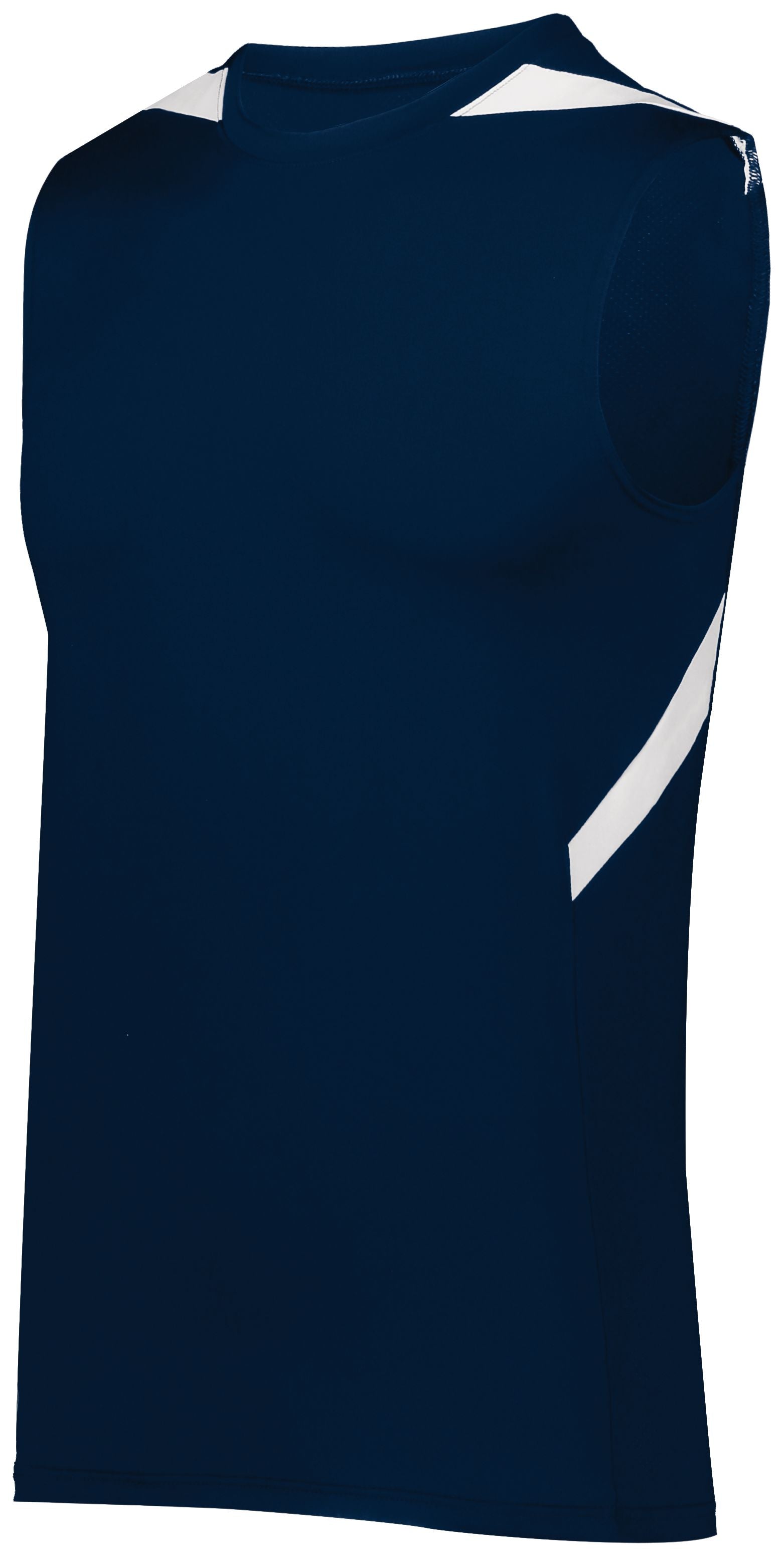 Holloway Pr Max Compression Jersey in Navy/White  -Part of the Adult, Adult-Jersey, Track-Field, Holloway, Shirts product lines at KanaleyCreations.com