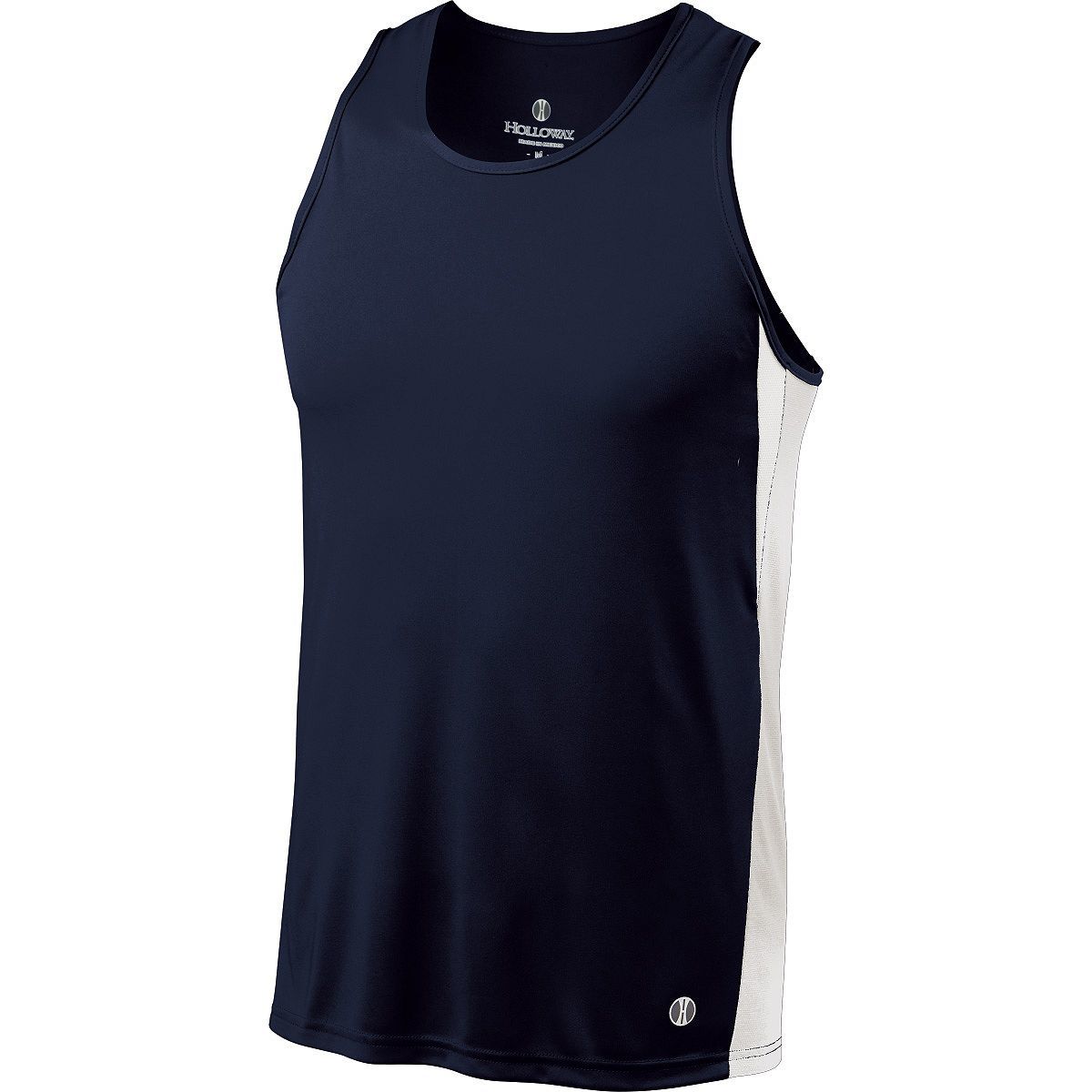 Holloway Vertical Singlet in True Navy/White/White  -Part of the Adult, Track-Field, Holloway, Shirts product lines at KanaleyCreations.com