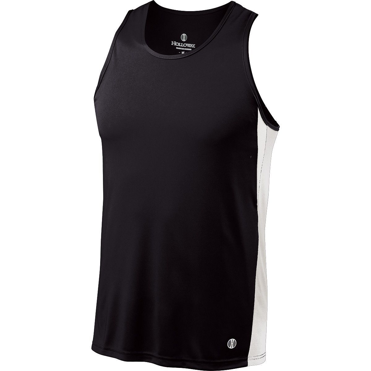 Holloway Vertical Singlet in Black/White/White  -Part of the Adult, Track-Field, Holloway, Shirts product lines at KanaleyCreations.com