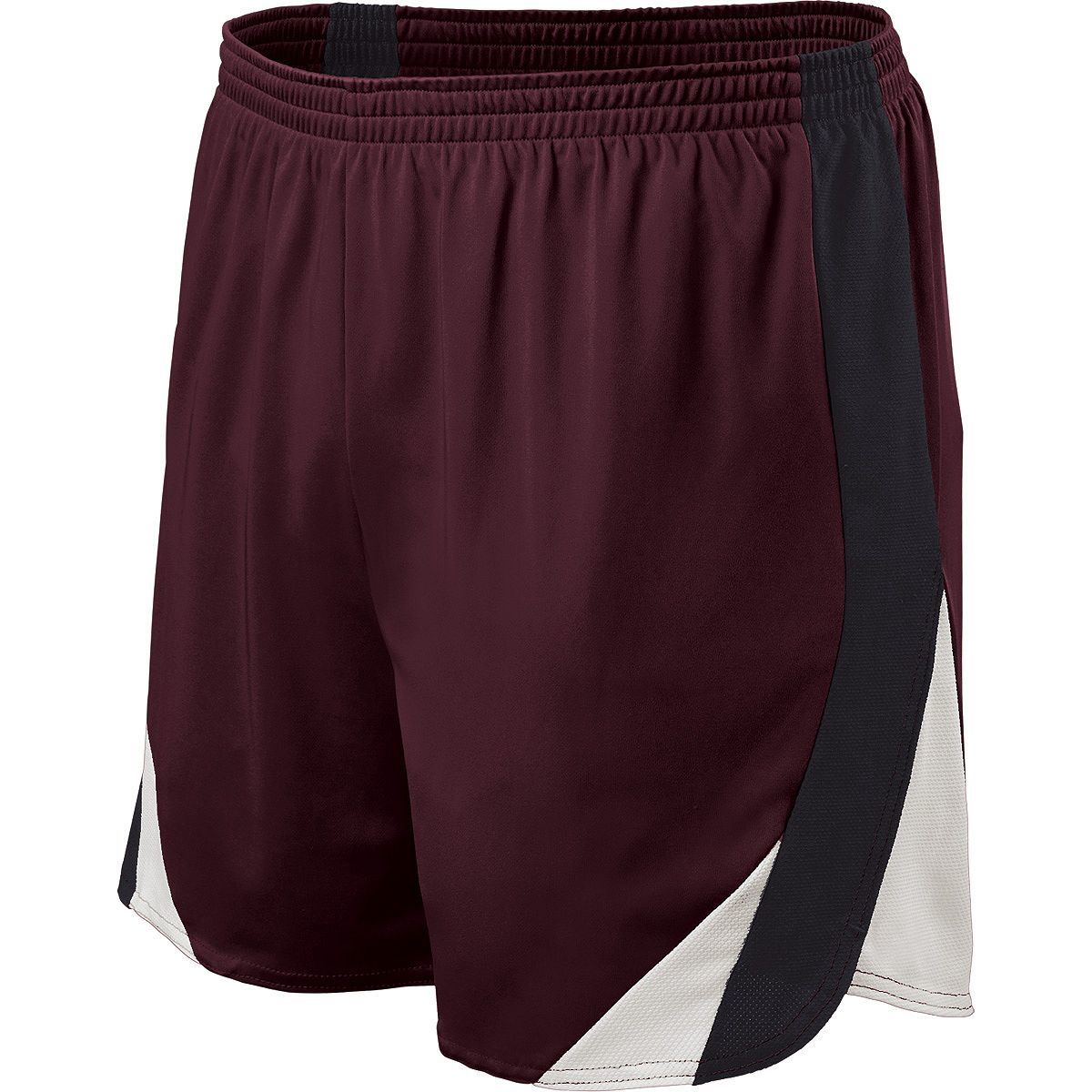Holloway Approach Shorts in Dark Maroon/Black/White  -Part of the Adult, Adult-Shorts, Track-Field, Holloway product lines at KanaleyCreations.com
