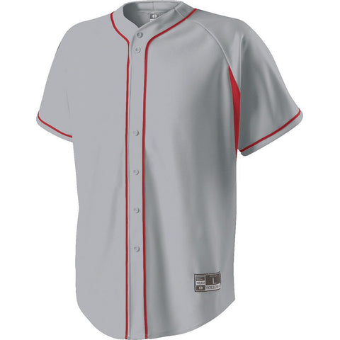 Holloway Youth Ignite Jersey in Blue Grey/Scarlet  -Part of the Youth, Youth-Jersey, Baseball, Holloway, Shirts, All-Sports, All-Sports-1 product lines at KanaleyCreations.com