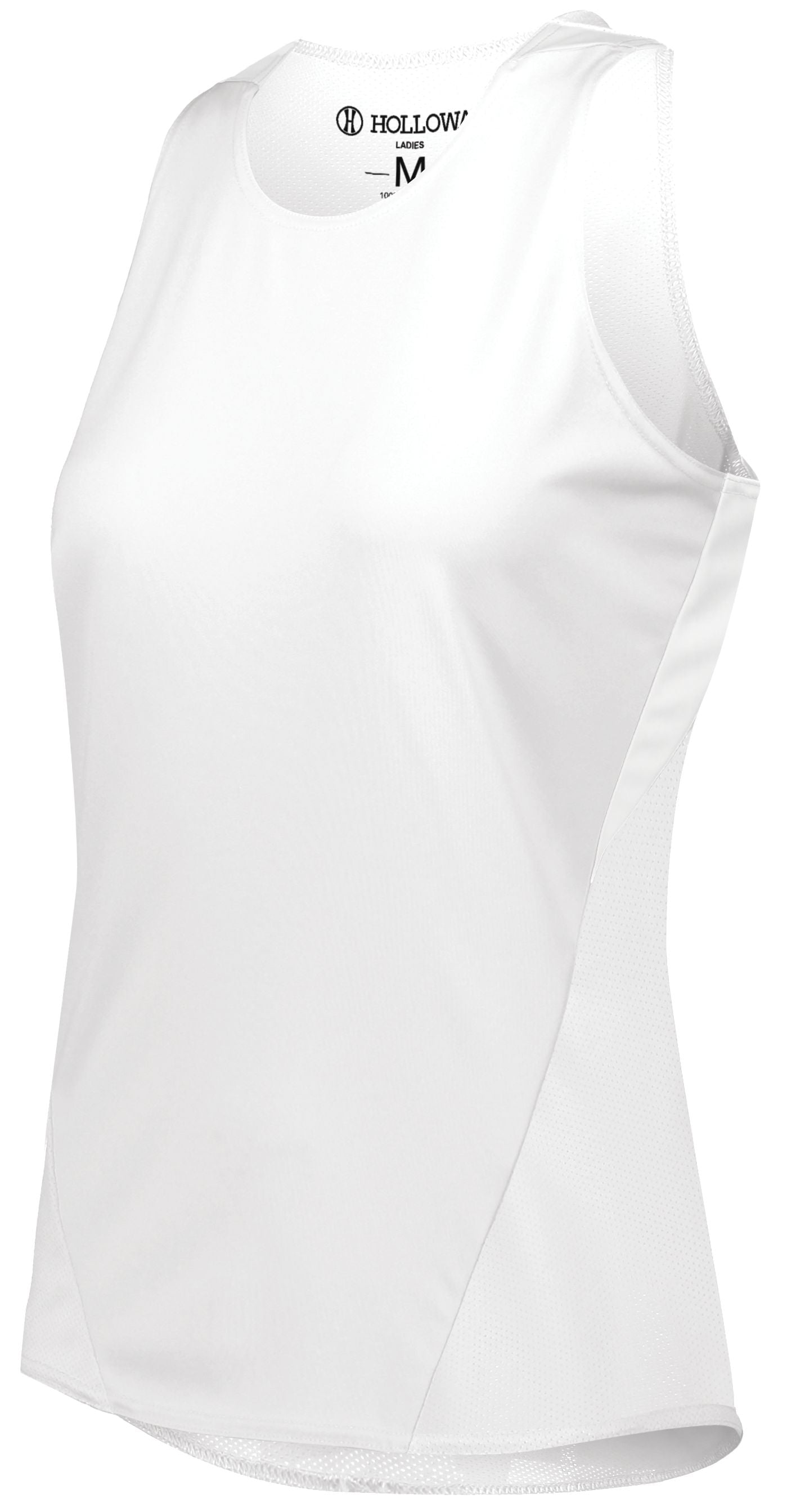 Holloway Ladies Pr Max Track Jersey in White/White  -Part of the Ladies, Ladies-Jersey, Track-Field, Holloway, Shirts product lines at KanaleyCreations.com