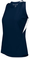 Holloway Ladies Pr Max Track Jersey in Navy/White  -Part of the Ladies, Ladies-Jersey, Track-Field, Holloway, Shirts product lines at KanaleyCreations.com