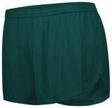 Holloway Ladies Pr Max Track Shorts in Dark Green  -Part of the Ladies, Ladies-Shorts, Track-Field, Holloway product lines at KanaleyCreations.com