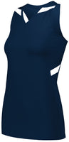 Holloway Ladies Pr Max Compression Jersey in Navy/White  -Part of the Ladies, Ladies-Jersey, Track-Field, Holloway, Shirts product lines at KanaleyCreations.com