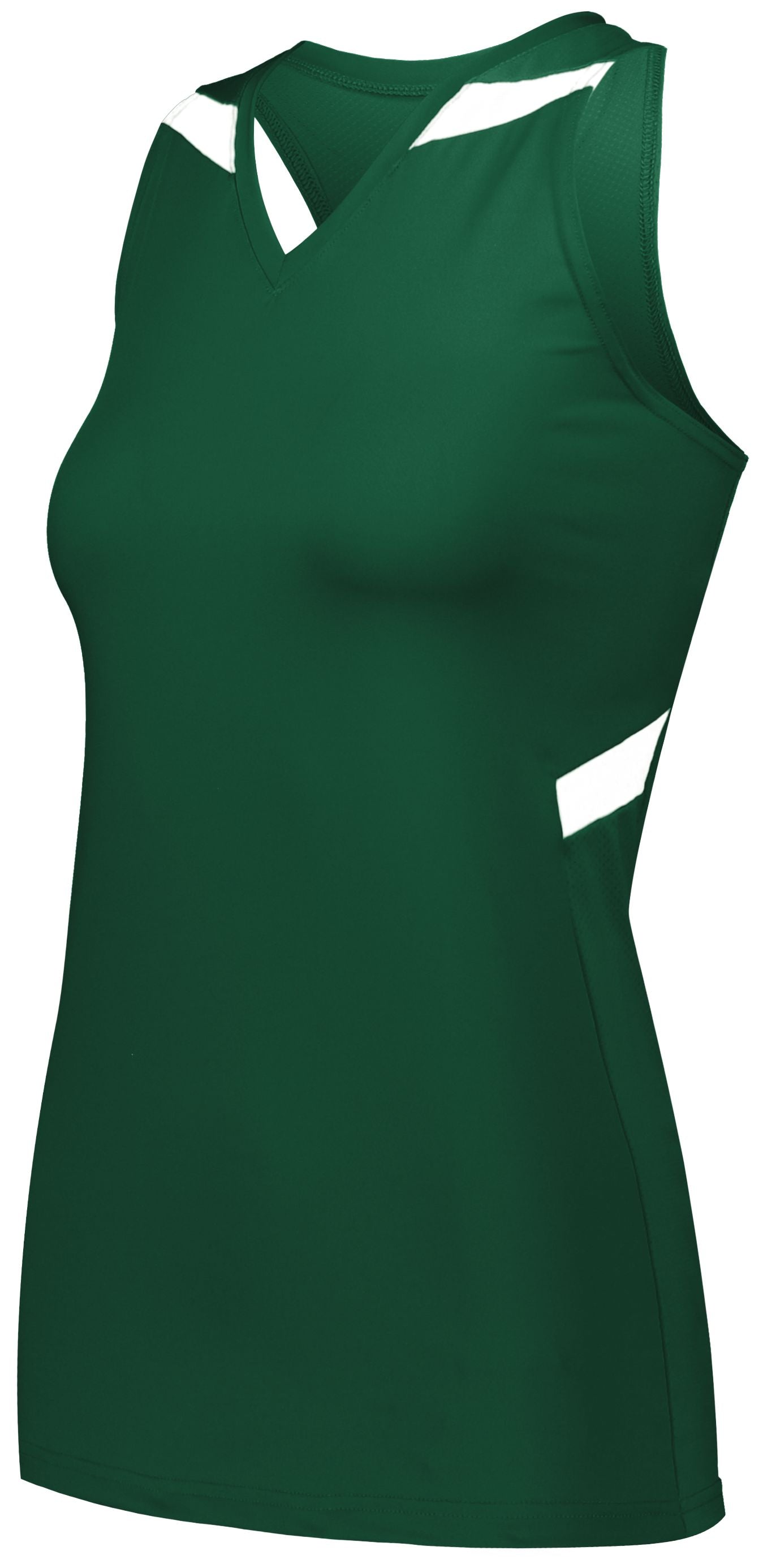 Holloway Ladies Pr Max Compression Jersey in Dark Green/White  -Part of the Ladies, Ladies-Jersey, Track-Field, Holloway, Shirts product lines at KanaleyCreations.com