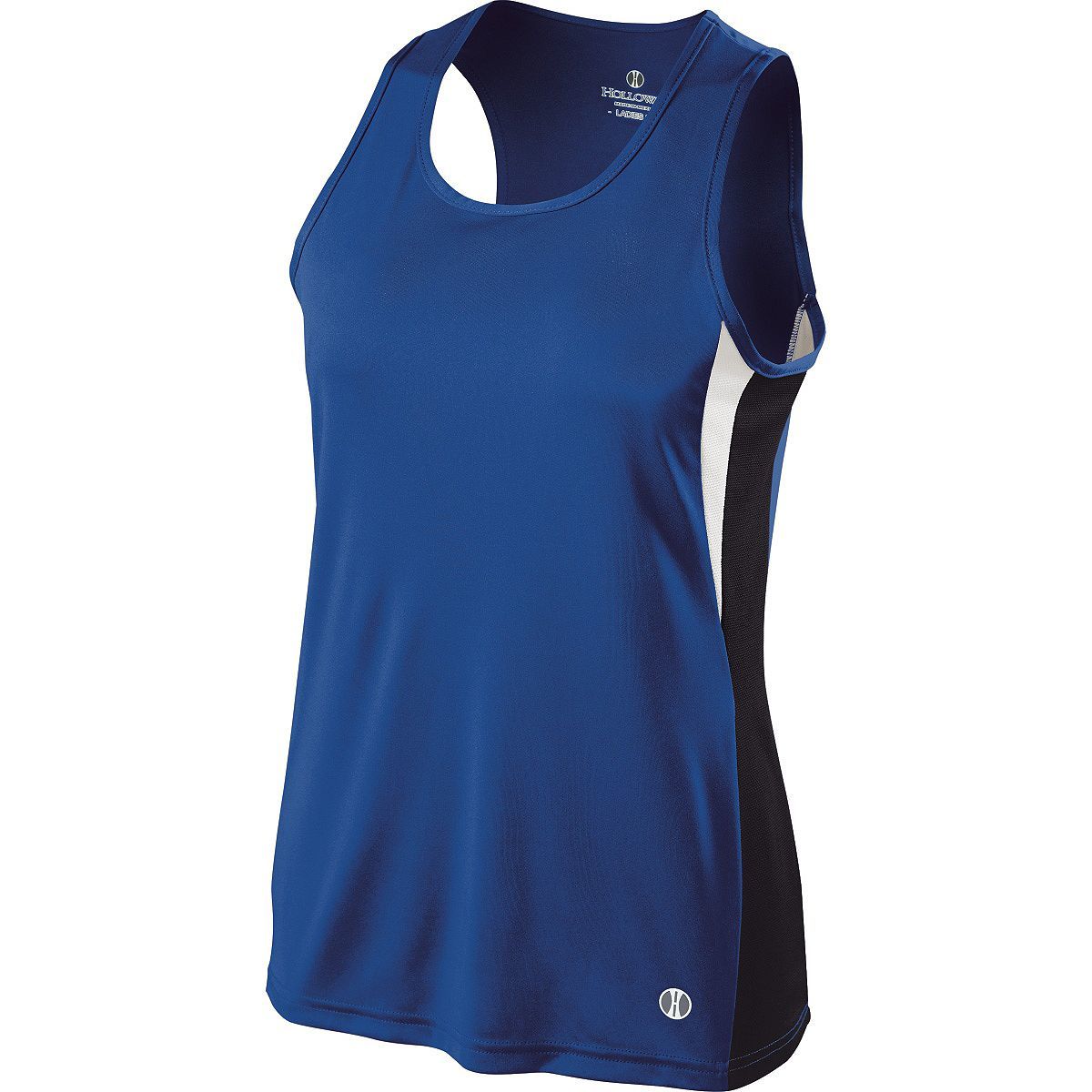 Holloway Ladies Vertical Singlet in Royal/Black/White  -Part of the Ladies, Track-Field, Holloway, Shirts product lines at KanaleyCreations.com