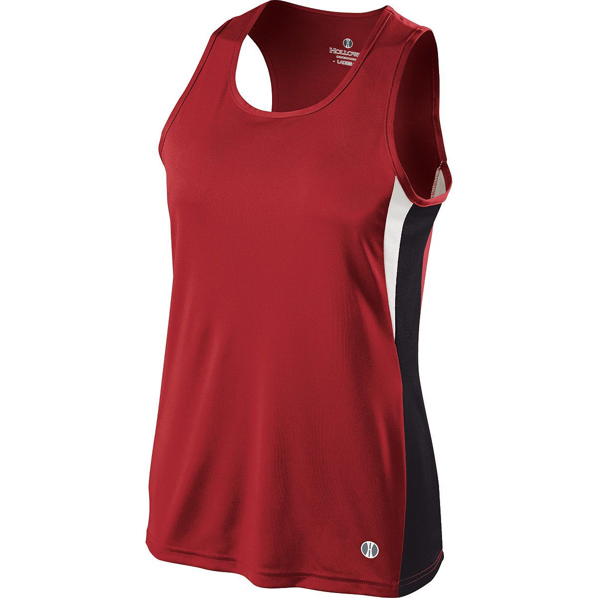 Holloway Ladies Vertical Singlet in Scarlet/Black/White  -Part of the Ladies, Track-Field, Holloway, Shirts product lines at KanaleyCreations.com
