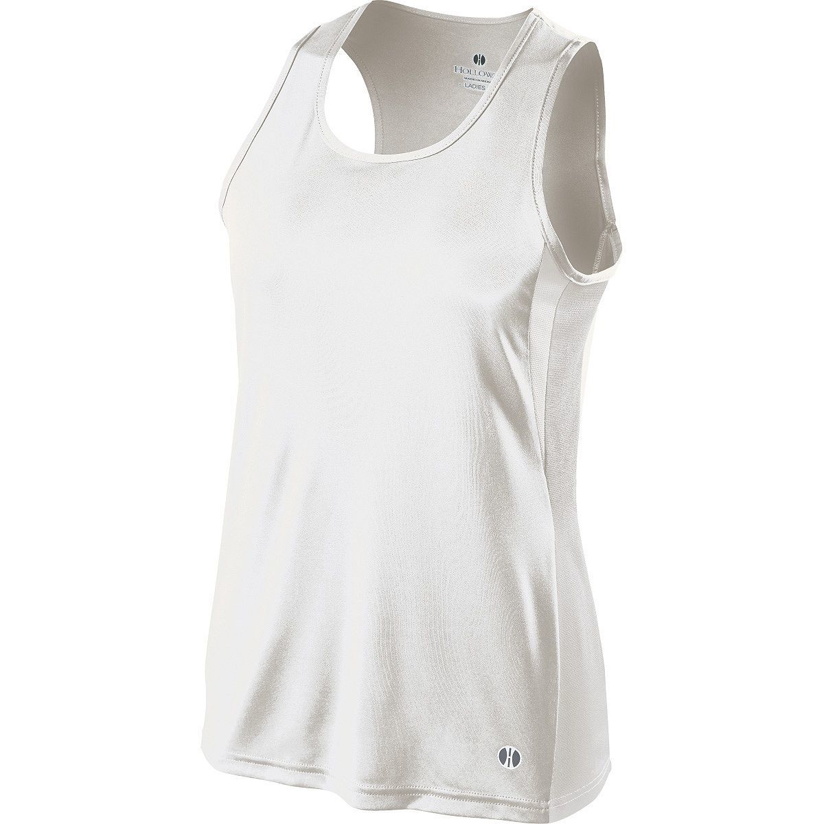Holloway Ladies Vertical Singlet in White/White/White  -Part of the Ladies, Track-Field, Holloway, Shirts product lines at KanaleyCreations.com