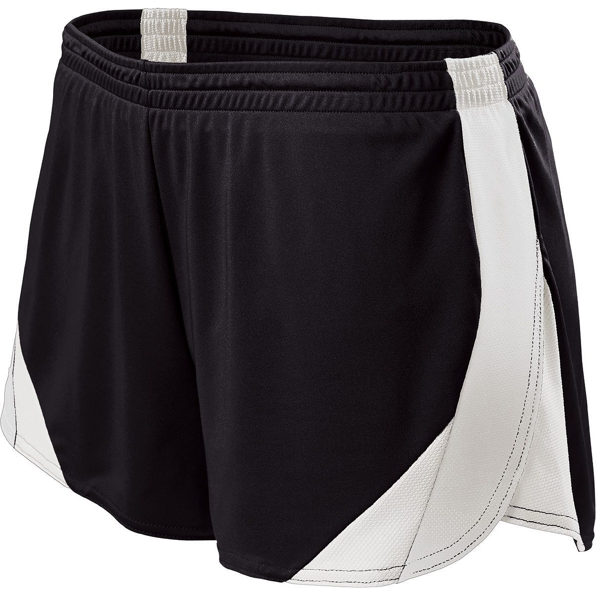 Holloway Ladies Approach Shorts in Black/White/White  -Part of the Ladies, Ladies-Shorts, Track-Field, Holloway product lines at KanaleyCreations.com