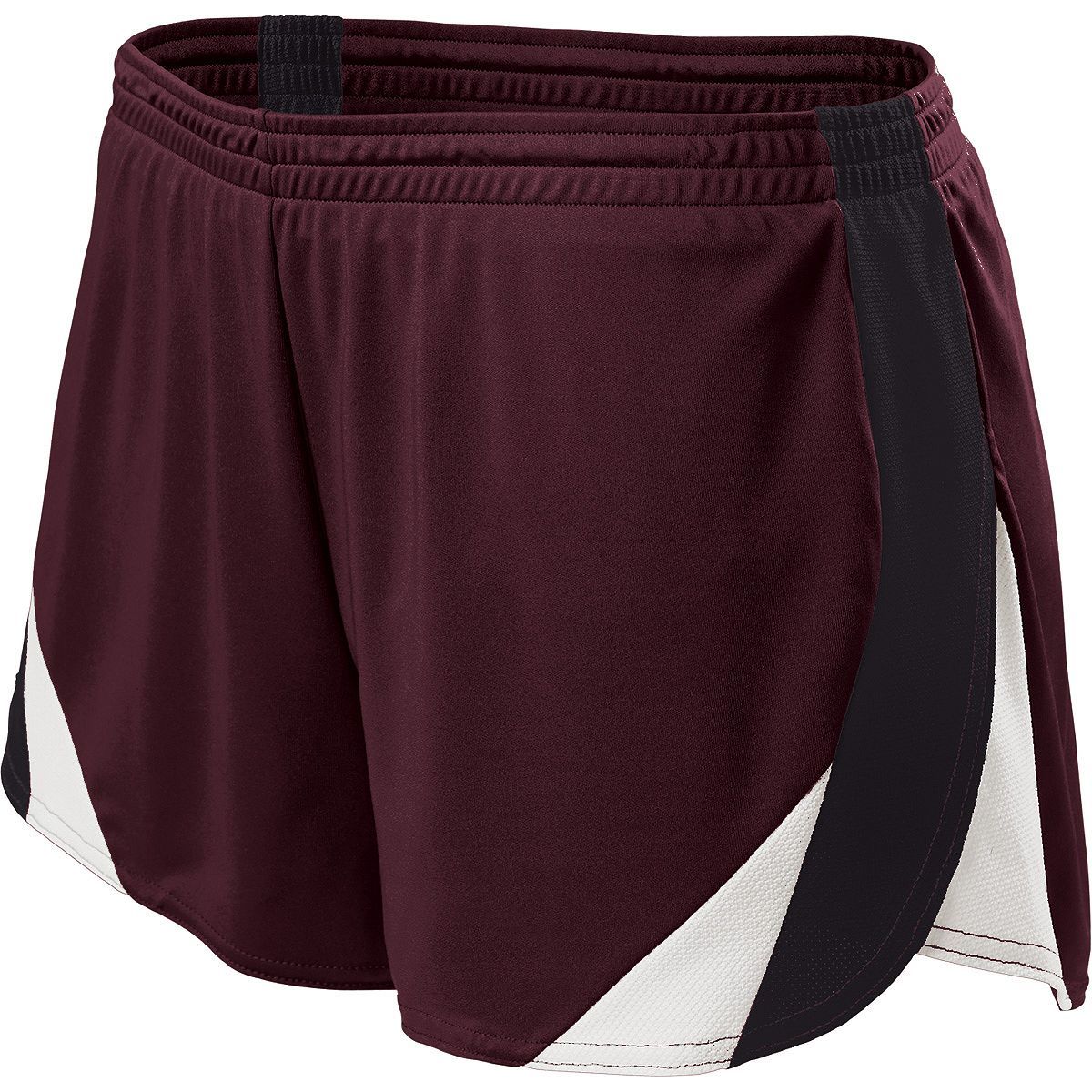 Holloway Ladies Approach Shorts in Dark Maroon/Black/White  -Part of the Ladies, Ladies-Shorts, Track-Field, Holloway product lines at KanaleyCreations.com