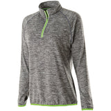 Holloway Ladies Force Training Top in Carbon Heather/Lime  -Part of the Ladies, Holloway, Shirts product lines at KanaleyCreations.com