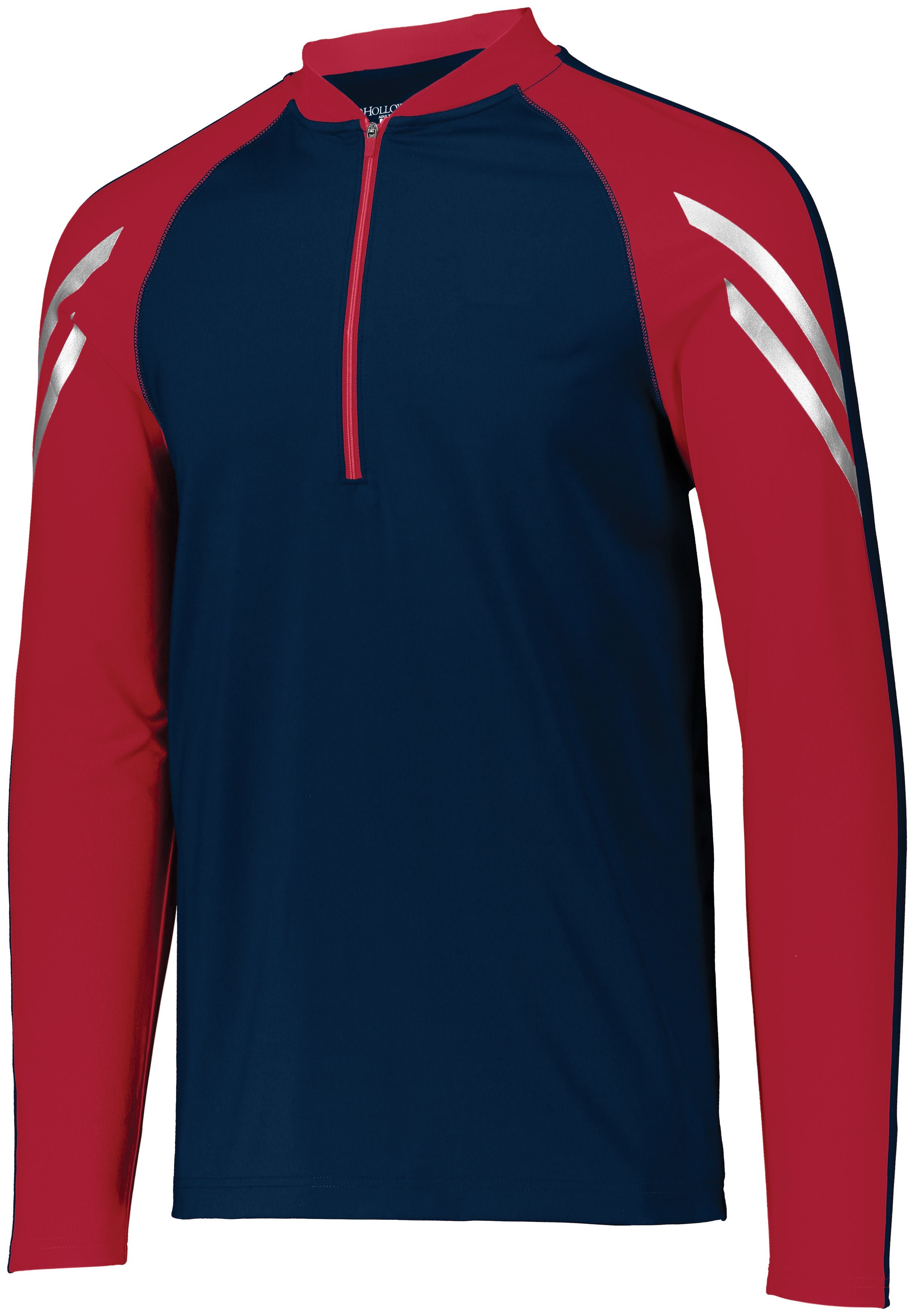 Holloway Flux 1/2 Zip Pullover in Navy/Scarlet  -Part of the Adult, Adult-Pullover, Holloway, Outerwear, Flux-Collection product lines at KanaleyCreations.com
