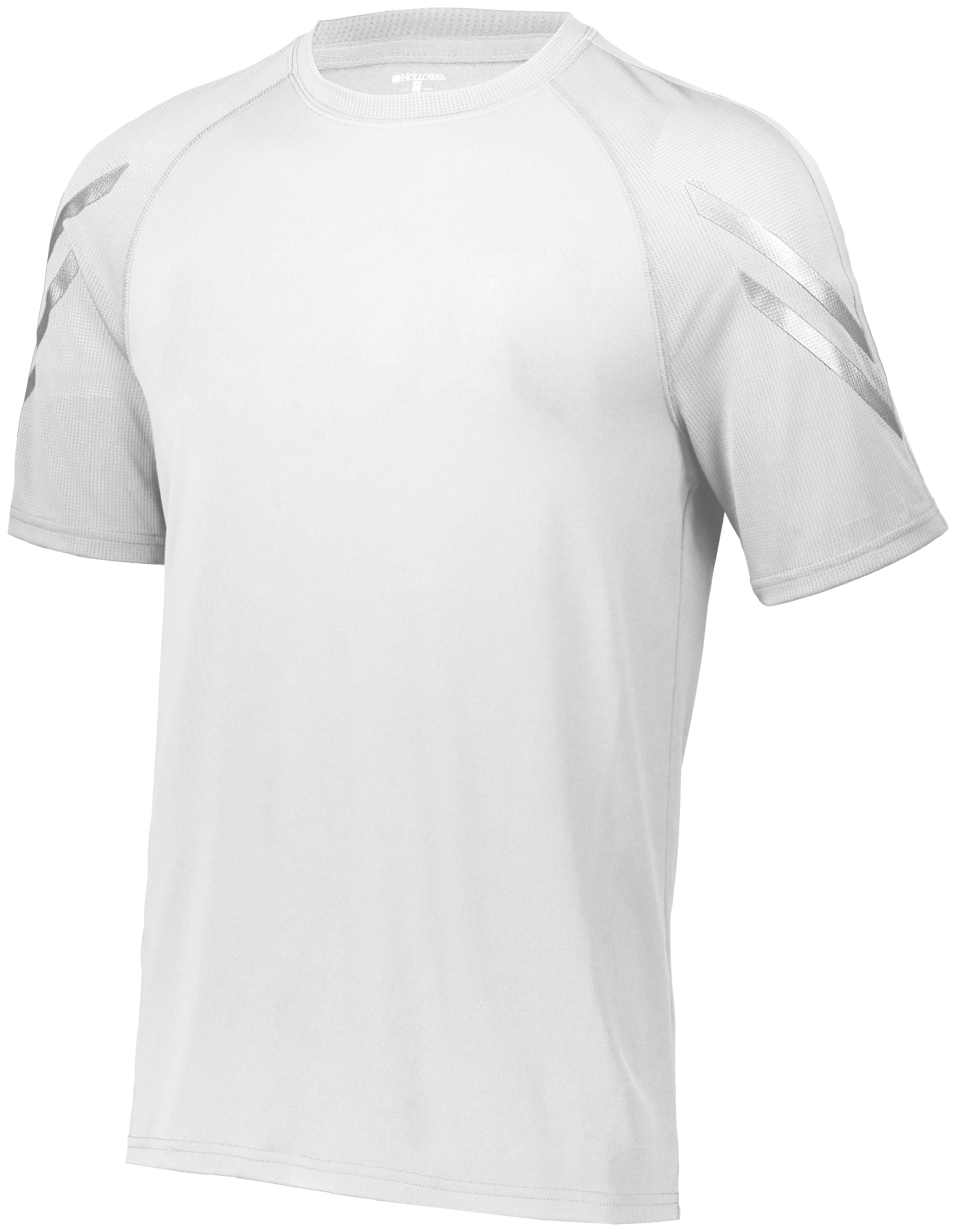 Holloway Flux Shirt Short Sleeve in White  -Part of the Adult, Holloway, Shirts, Flux-Collection product lines at KanaleyCreations.com