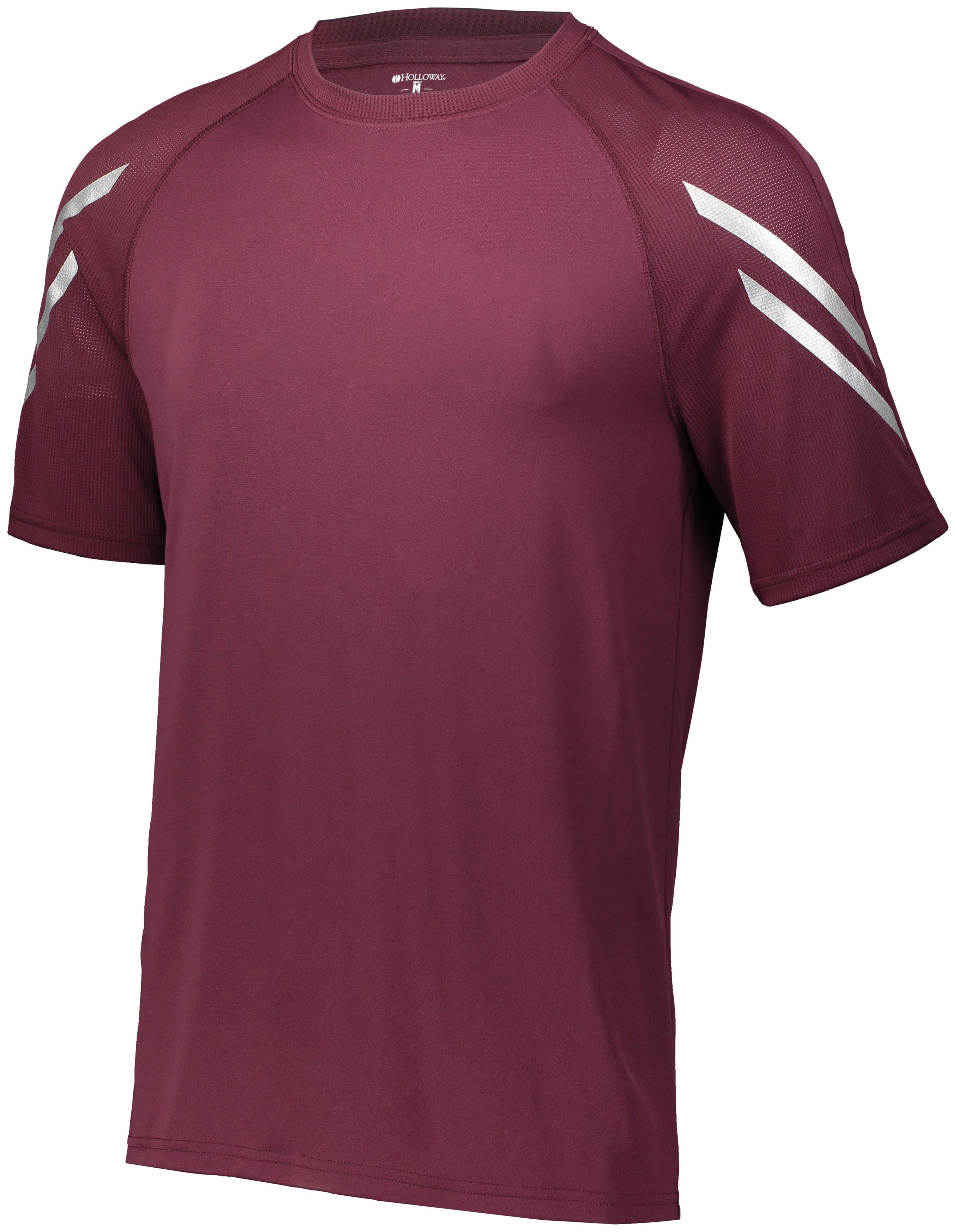 Holloway Flux Shirt Short Sleeve in Maroon  -Part of the Adult, Holloway, Shirts, Flux-Collection product lines at KanaleyCreations.com