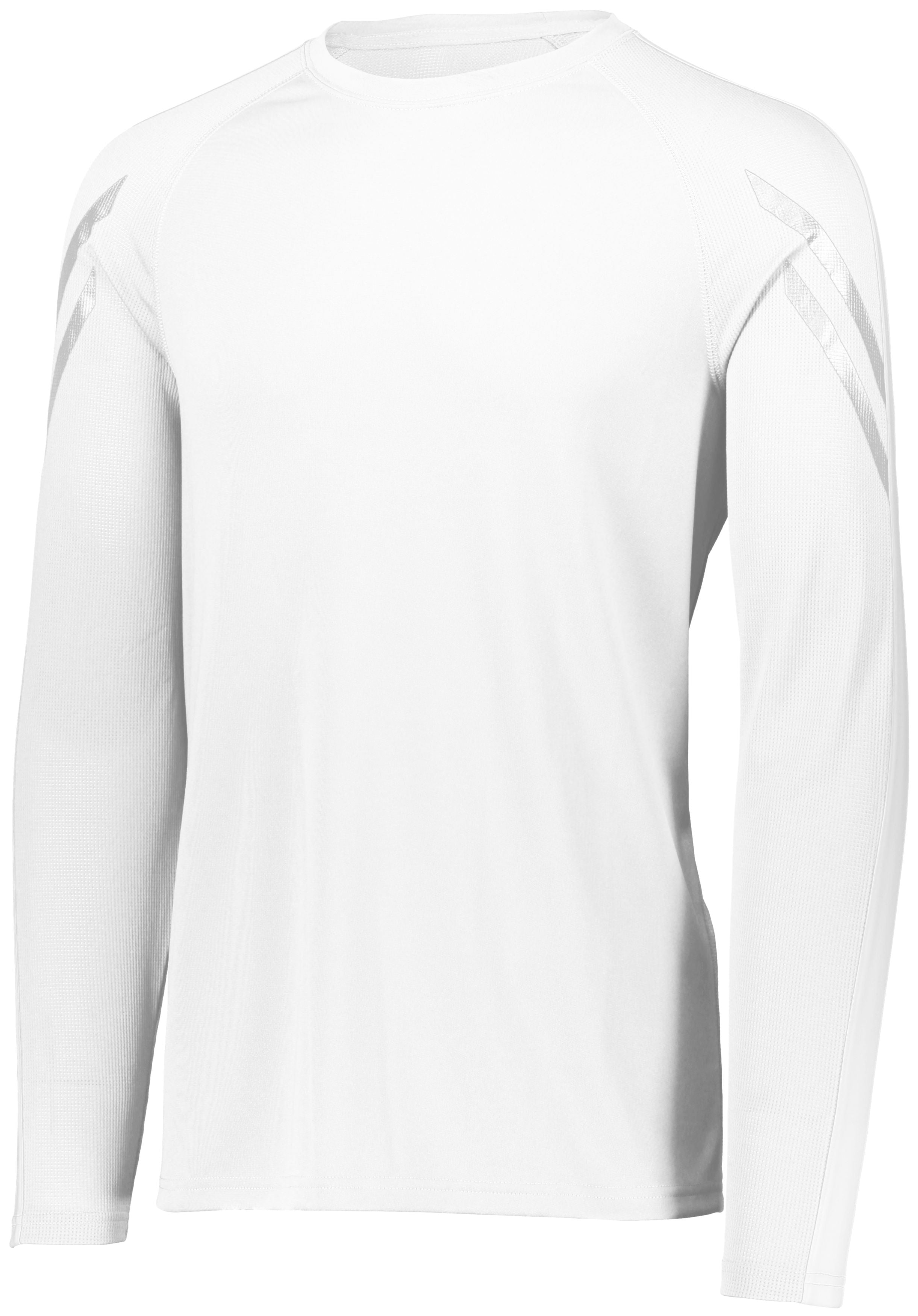 Holloway Flux Shirt Long Sleeve in White  -Part of the Adult, Holloway, Shirts, Flux-Collection product lines at KanaleyCreations.com