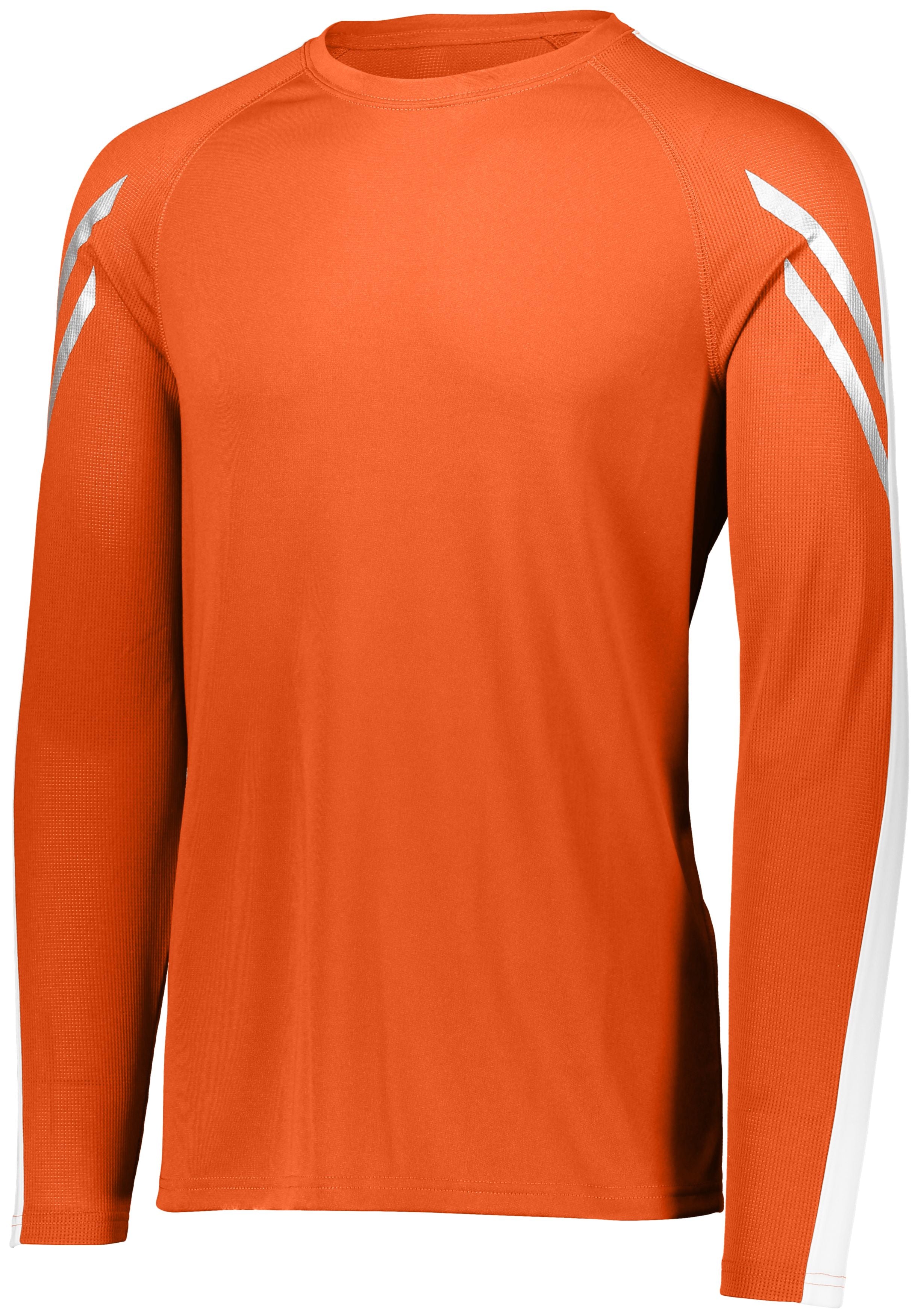 Holloway Flux Shirt Long Sleeve in Orange/White  -Part of the Adult, Holloway, Shirts, Flux-Collection product lines at KanaleyCreations.com