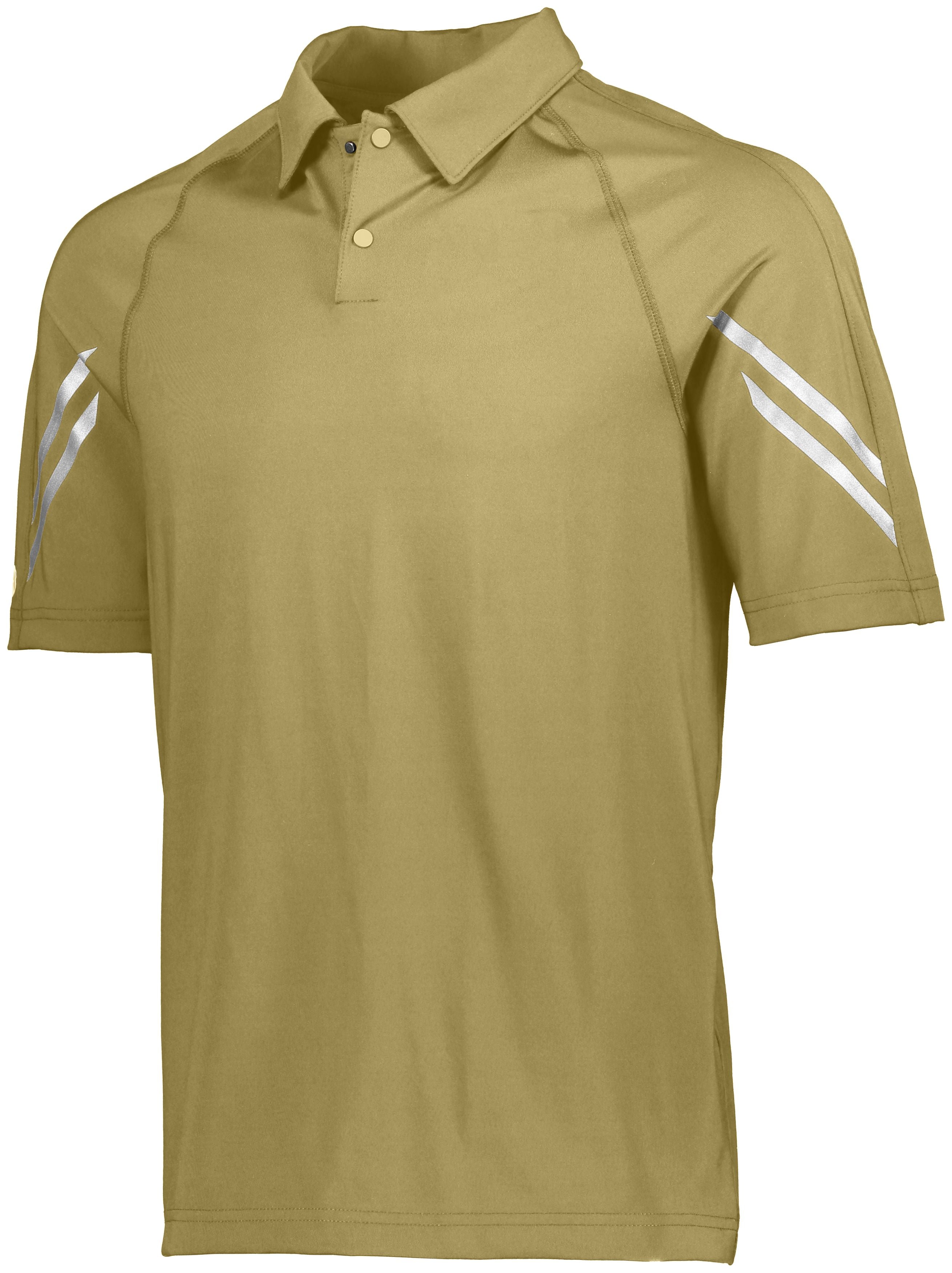 Holloway Flux Polo in Vegas Gold  -Part of the Adult, Adult-Polos, Polos, Holloway, Shirts, Flux-Collection, Corporate-Collection product lines at KanaleyCreations.com
