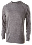 Holloway Electrify 2.0 Long Sleeve Shirt in Graphite Heather  -Part of the Adult, Holloway, Shirts product lines at KanaleyCreations.com