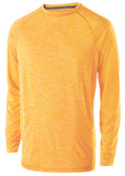 Holloway Youth Electrify 2.0 Long Sleeve Shirt in Light Gold Heather  -Part of the Youth, Holloway, Shirts product lines at KanaleyCreations.com