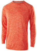 Holloway Youth Electrify 2.0 Long Sleeve Shirt in Orange Heather  -Part of the Youth, Holloway, Shirts product lines at KanaleyCreations.com