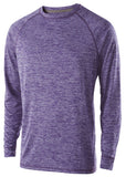 Holloway Youth Electrify 2.0 Long Sleeve Shirt in Purple Heather  -Part of the Youth, Holloway, Shirts product lines at KanaleyCreations.com