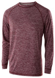 Holloway Electrify 2.0 Long Sleeve Shirt in Maroon Heather  -Part of the Adult, Holloway, Shirts product lines at KanaleyCreations.com
