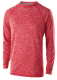 Holloway Electrify 2.0 Long Sleeve Shirt in Scarlet Heather  -Part of the Adult, Holloway, Shirts product lines at KanaleyCreations.com