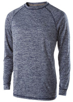 Holloway Electrify 2.0 Long Sleeve Shirt in Navy Heather  -Part of the Adult, Holloway, Shirts product lines at KanaleyCreations.com