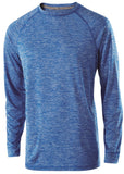 Holloway Youth Electrify 2.0 Long Sleeve Shirt in Royal Heather  -Part of the Youth, Holloway, Shirts product lines at KanaleyCreations.com