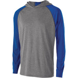 Holloway Echo Hoodie in Graphite Heather/Royal  -Part of the Adult, Adult-Hoodie, Hoodies, Holloway product lines at KanaleyCreations.com