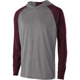 Holloway Echo Hoodie in Graphite Heather/Maroon  -Part of the Adult, Adult-Hoodie, Hoodies, Holloway product lines at KanaleyCreations.com