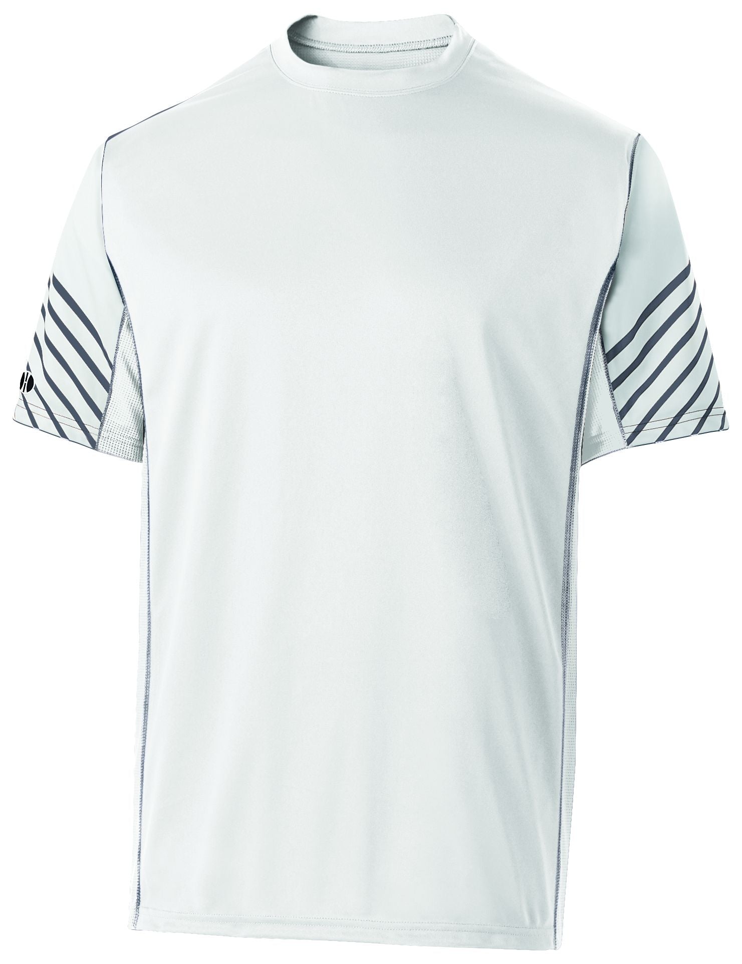 Holloway Arc Short Sleeve Tee in White/Carbon  -Part of the Adult, Adult-Tee-Shirt, T-Shirts, Holloway, Shirts product lines at KanaleyCreations.com