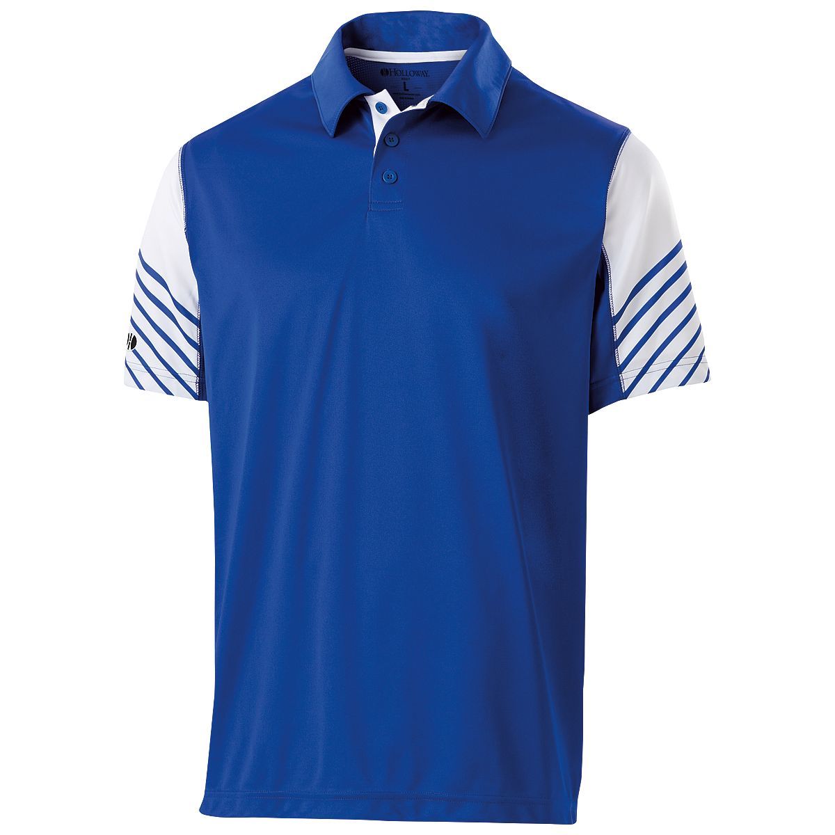 Holloway Arc Polo in Royal/White  -Part of the Adult, Adult-Polos, Polos, Holloway, Shirts product lines at KanaleyCreations.com