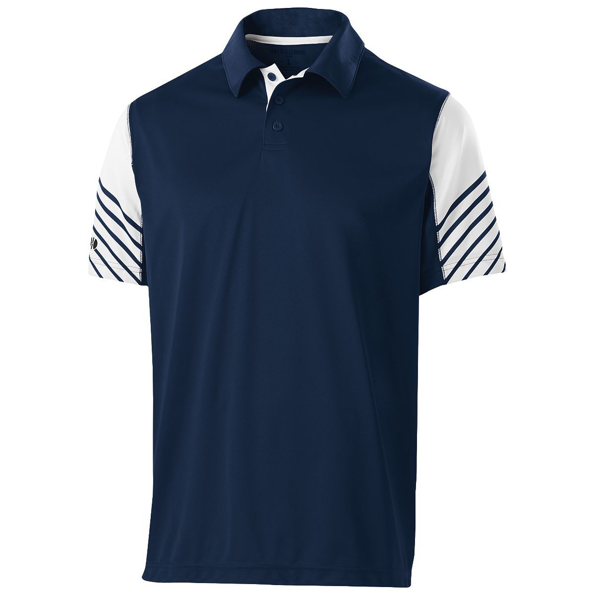 Holloway Arc Polo in Navy/White  -Part of the Adult, Adult-Polos, Polos, Holloway, Shirts product lines at KanaleyCreations.com